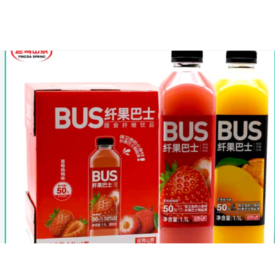 野岭纤果巴士芒果+橙 果汁 1.1L*6瓶