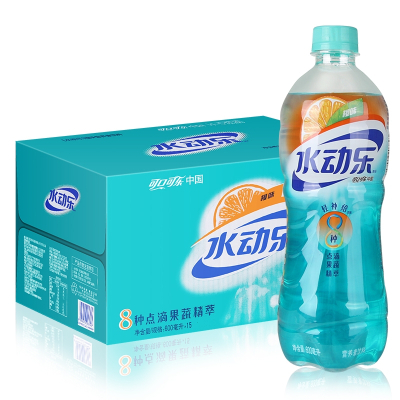 可口可乐水动乐600ml*15瓶 电解质运动饮料 橙味