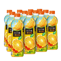 可口可乐 美汁源果粒橙饮料450ml *12瓶装整箱 果汁橙汁