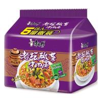 康师傅老坛酸菜牛肉面五包入114g*5