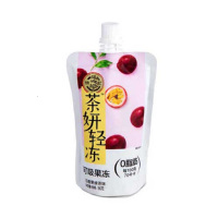 徐福记茶妍轻冻百香果绿茶味可吸果冻袋装150g