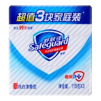 舒肤佳纯白清香型香皂115g*3