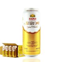 燕京啤酒12度原浆白啤听装500ml*12罐 啤酒整箱装