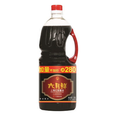 欣和六月鲜红烧酱油1.58升*6桶