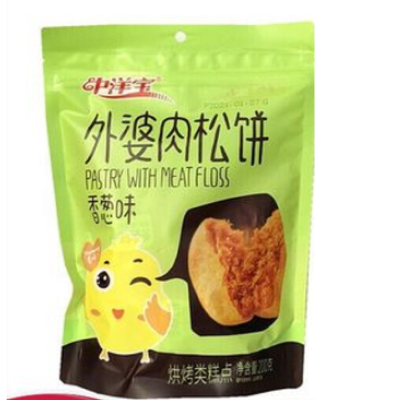中洋宝肉松饼200克(香葱味)*12袋