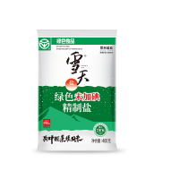 雪天绿色未加碘精制盐 400g*50袋