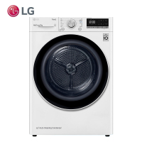 韩国原装进口LG RC90V9AV4W 9KG家用双变频热泵烘干机 被褥护理 除菌除螨 冷凝器自清洁遥控操作免熨烫 白色