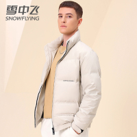 雪中飞羽绒服短款立领2022年冬季款时尚帅气男装面包服保暖百搭潮