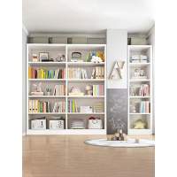 客厅书柜带门书架储物柜一体靠墙家用杂志柜展示柜置物架现代简约