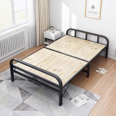 折叠床单人双人1米1.2米家用出租房经济型小床简易铁架竹床硬板床.