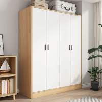 衣柜家用卧室小户型衣橱现代简约出租房用经济实木色简易收纳柜子.