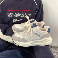 回力加绒女鞋跑步减震轻便厚底鞋原创百搭运动鞋小众溶解老爹鞋冬