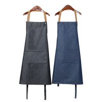吉旺角牛仔帆布围裙定做防污家用厨房工作理发围裙