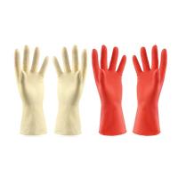 吉旺角家用牛筋乳胶手套色劳保干活家务洗碗手套橡胶两双装