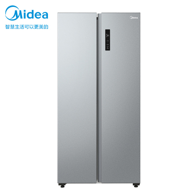 美的470升对开门冰箱一级能效变频双开门家用WIFI智能调温家用风冷无霜超薄机身嵌入电冰箱BCD-470WKPZM(E)