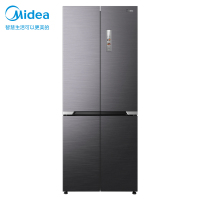 可开专票 美的(Midea)M60系列十字458可嵌入式十字四开门一级变频 MR-458WUSPZE迷楼灰-锦缎