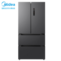 可开专票 美的(Midea)532法式多门四门冰箱变频一级能效双系统双循环母婴家用风冷无霜MR-532WFPZE 苍穹灰