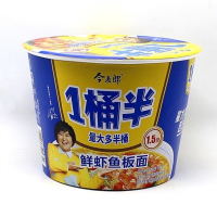 今麦郎一桶半鲜虾鱼板面桶140g