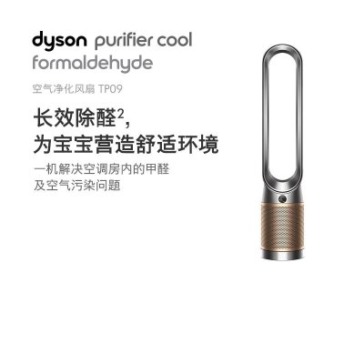 戴森(Dyson)空气净化电风扇TP09黑金色家用 长效监测甲醛,凉风、净化二合一