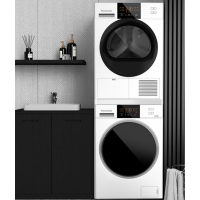 [只发安装地址]松下10公斤洗烘套装 洗衣机XQG100-N10T+NH-EH10W烘干机