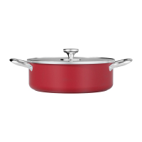 康巴赫彩陶系列304不锈钢鸳鸯火锅-28(带汤漏勺)