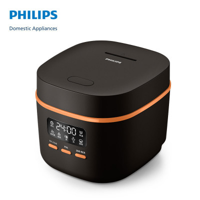 飞利浦(Philips) 多功能1.8L迷你电饭煲HD3063/80黑色一键旋风煮 24小时智能预约电饭锅