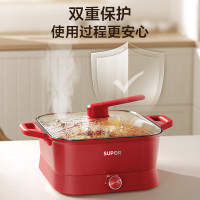 苏泊尔(SUPOR)电火锅6L/升容量电煮锅H3030FK870Y家用火锅1800W功率鸳鸯锅多功能锅插电电热锅多用途锅