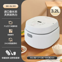 松下(Panasonic)饭蹲蹲电饭煲3.2L家用2-6人智能电饭锅 备长炭内胆涂层 快速煮饭可预约 SR-DL101