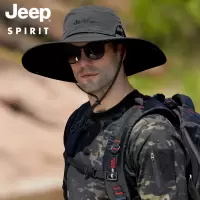 JEEP SPIRIT吉普正品帽子男大帽檐遮阳帽休闲渔夫帽子