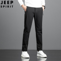 JEEP SPIRIT男装吉普秋季新款裤子男弹力商务休闲长裤修身针织裤