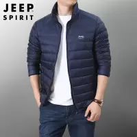 JEEP SPIRIT秋冬新款白鸭绒羽绒服男轻质帅气短款羽绒外套