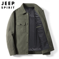JEEP SPIRIT吉普灯芯绒夹克男中年宽松大码秋冬休闲保暖上衣外套