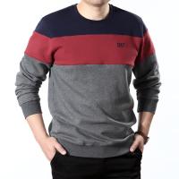 JEEP SPIRIT吉普春秋季新款圆领拼色T恤大码宽松卫衣T恤