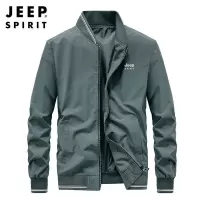 JEEP SPIRIT吉普男士夹克秋冬简约夹克外套男秋季中年立领开衫宽松休闲上衣