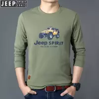 JEEP SPIRIT吉普新款男打底衫休闲圆领体恤上衣男士长袖T恤