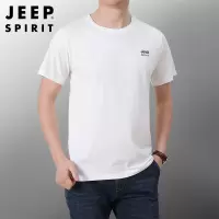 JEEP SPIRIT吉普新款夏季圆领宽松大码纯棉短袖T恤男夏装上衣