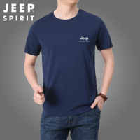 JEEP SPIRIT吉普男装夏季新款透气圆领印花休闲短袖T恤衫
