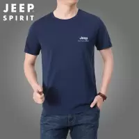 JEEP SPIRIT吉普男装夏季新款透气圆领印花休闲短袖T恤衫