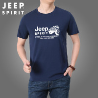 JEEP SPIRIT短袖T恤男士夏季新款潮牌字母纹样半袖体恤打底衫