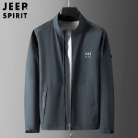 JEEP SPIRIT吉普春秋新款休闲男立领夹克青年商务上衣时尚男士外套