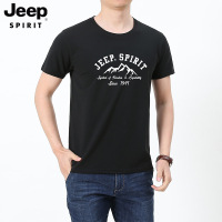 JEEP SPIRIT吉普男士短袖T恤圆领宽松衣服夏季纯棉潮流体恤男装