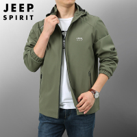 JEEP SPIRIT吉普男士夹克新款春秋季户外速干连帽运动茄克男防风登山服外套