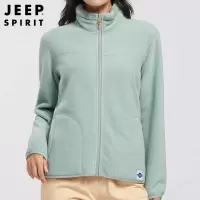 JEEP SPIRIT吉普新款户外双面穿情侣抓绒夹克男女立领摇粒绒外套防风保暖抓绒衣