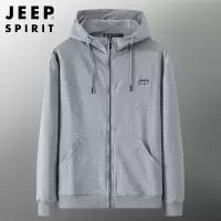 JEEP SPIRIT吉普男士连帽卫衣新款开衫百搭防风外套男运动时尚潮牌中青年薄款上衣