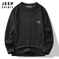 JEEP SPIRIT吉普时尚男士毛衣秋季宽松提花圆领针织上衣新款潮流百搭套头衫