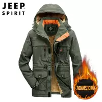 JEEP吉普SPIRIT男士棉衣速干加厚保暖棉服工装军旅款外套加绒中青年休闲棉袄衣服
