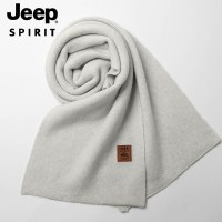 JEEP SPIRIT吉普正品新款男士围巾纯色围脖时尚保暖围巾