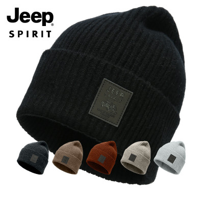 JEEP SPIRIT吉普秋冬新款羊毛帽子加厚护耳帽子针织保暖男女款帽子A0633