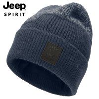 JEEP SPIRIT吉普秋冬新款正品毛线帽加绒加厚保暖护耳帽子男士帽子