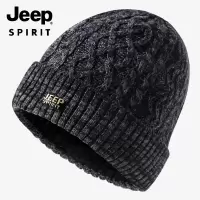 JEEP SPIRIT吉普正品帽子男冬季加绒保暖针织帽